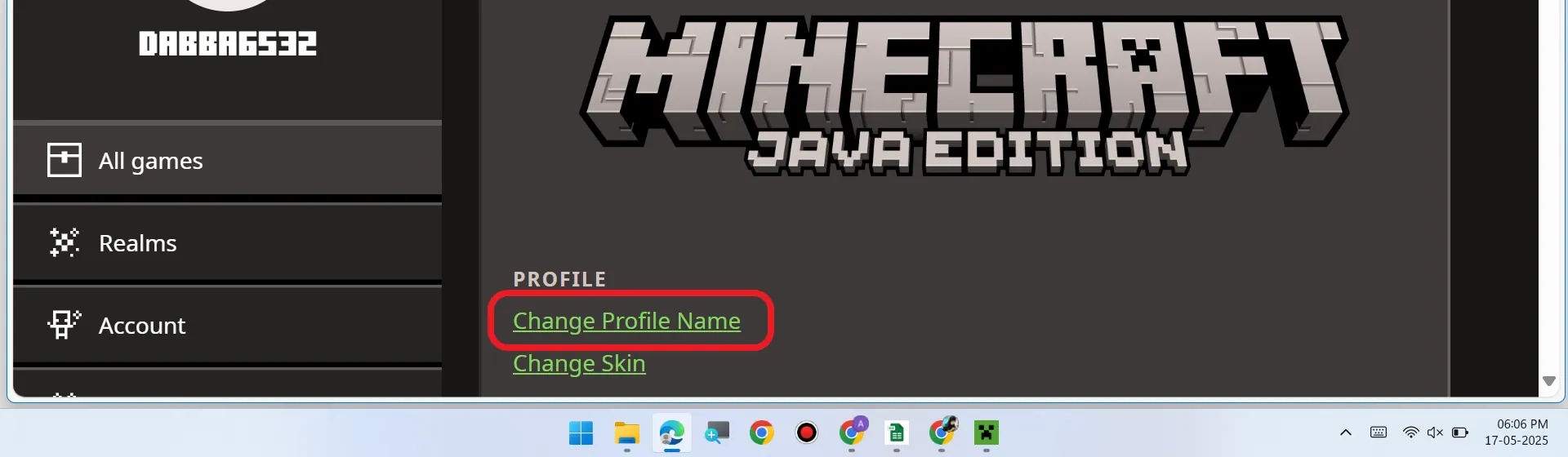 Change Your Minecraft Username
